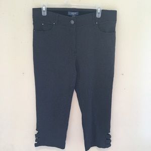 Verve Blues Capri Cropped Polka Dot Cut Out 12